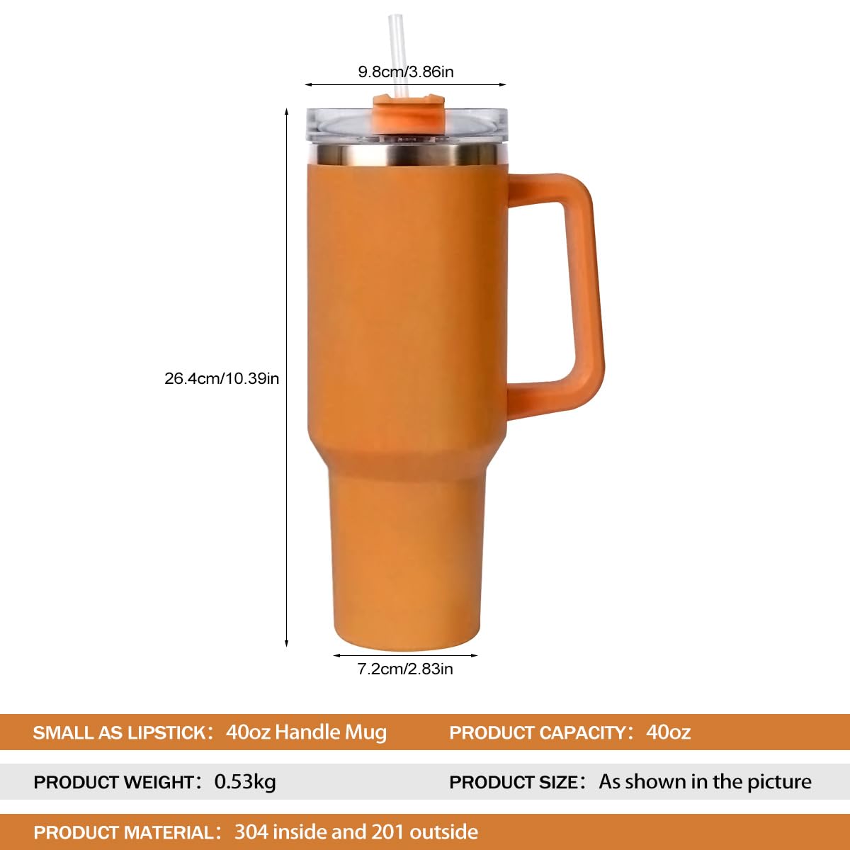 mebiusyhc 40oz Stainless Steel Vacuum Insulated Cup
