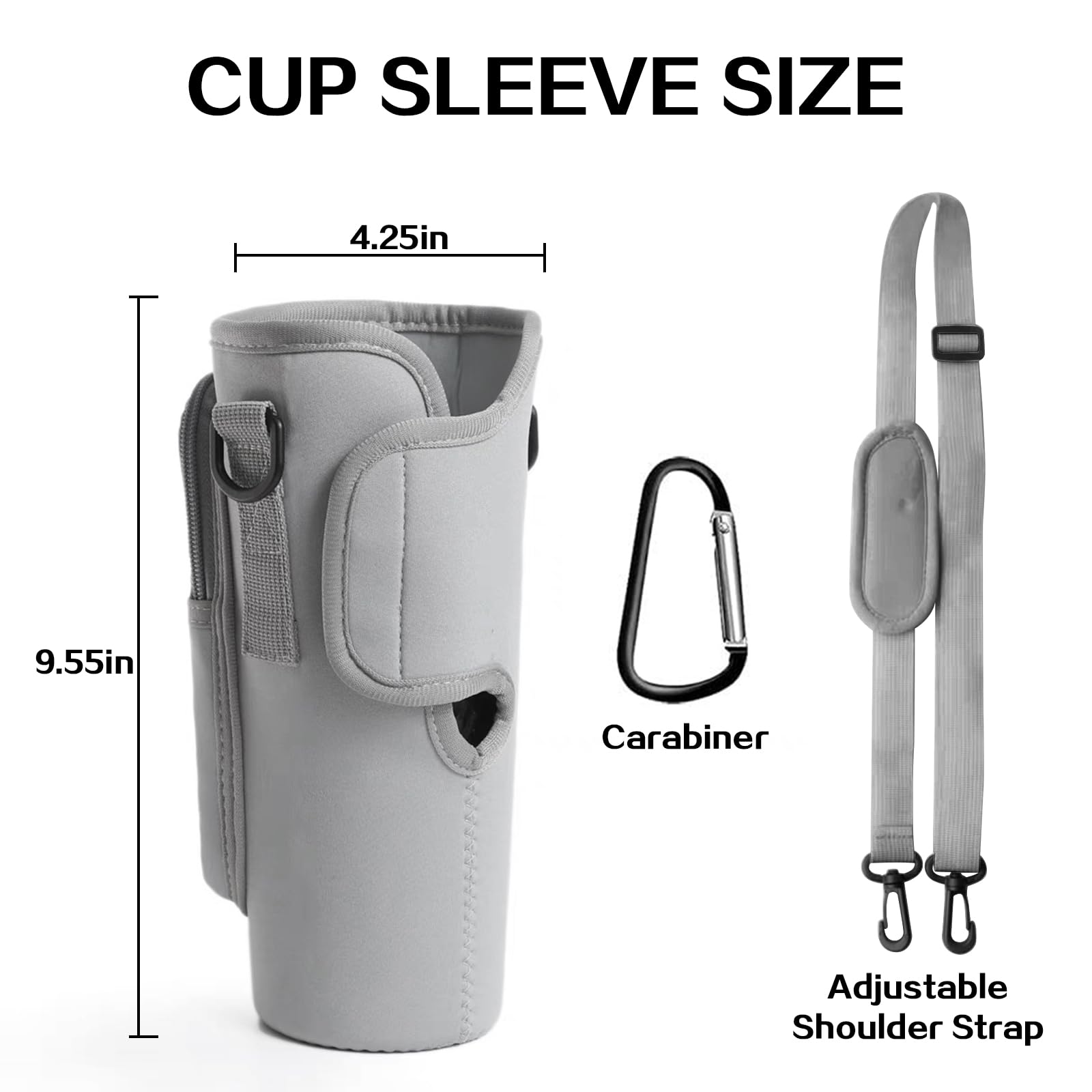 Stanley Cup Bag 1.2 L / 40 oz, Travel and Sports (Silver Grey)