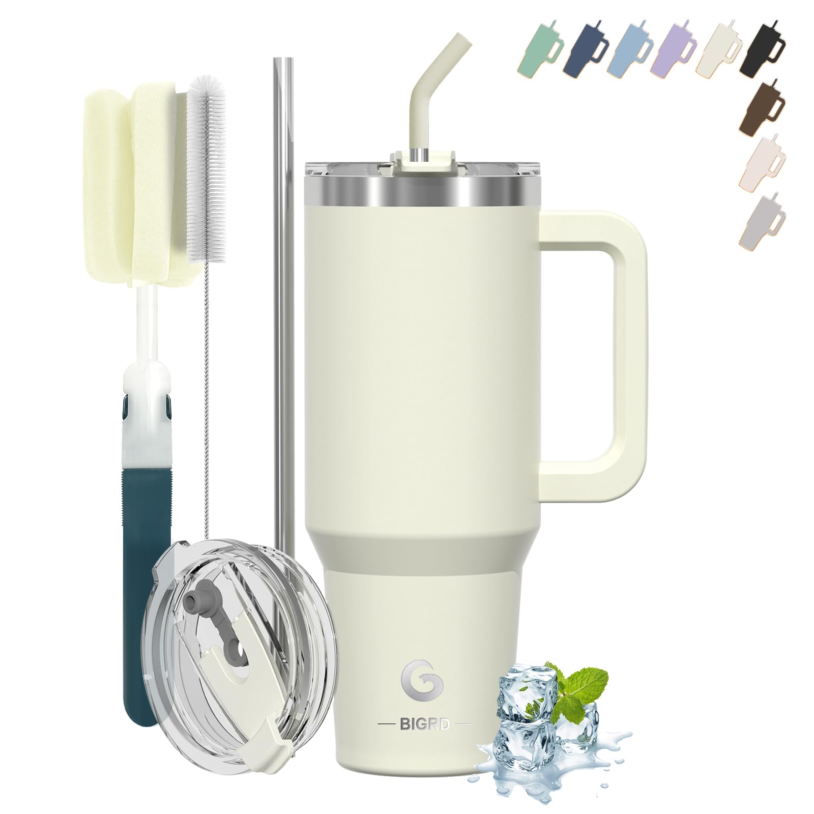 BIGRD 40 oz Travel Mug Coffee Cup, Beige