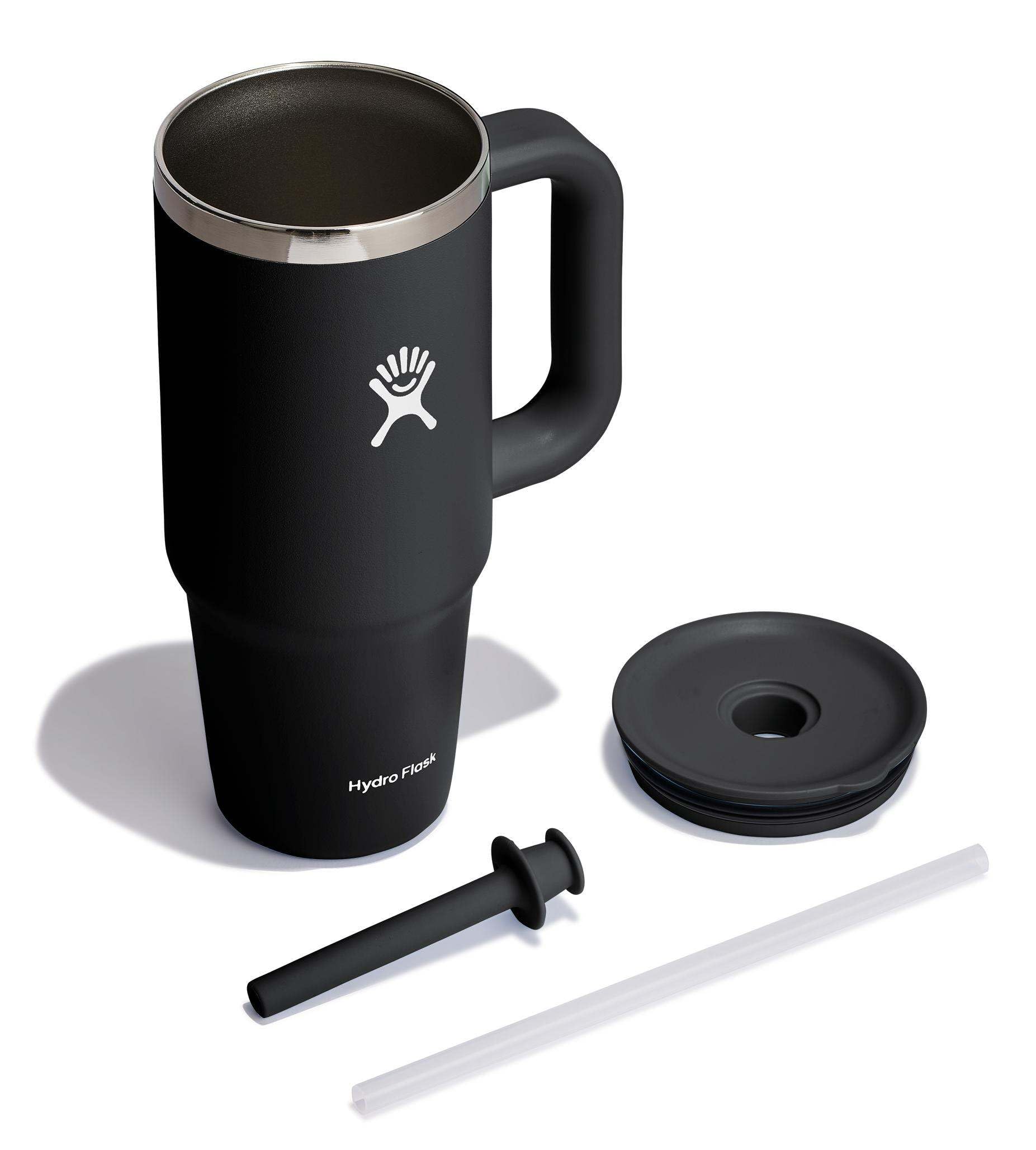 HYDRO FLASK - Travel Tumbler 709 ml (24 oz) - Splash Resistant lid - Black