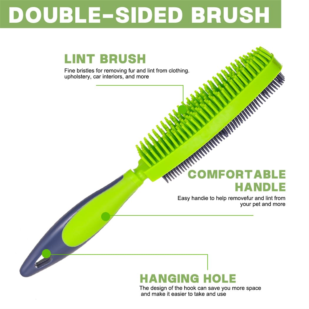 Pet Hair Removal Brush Rubber Double Sided Hairs Cleaning