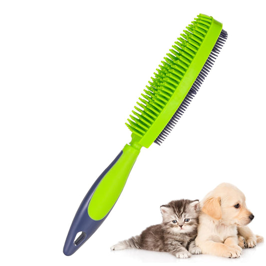 Pet Hair Removal Brush Rubber Double Sided Hairs Cleaning