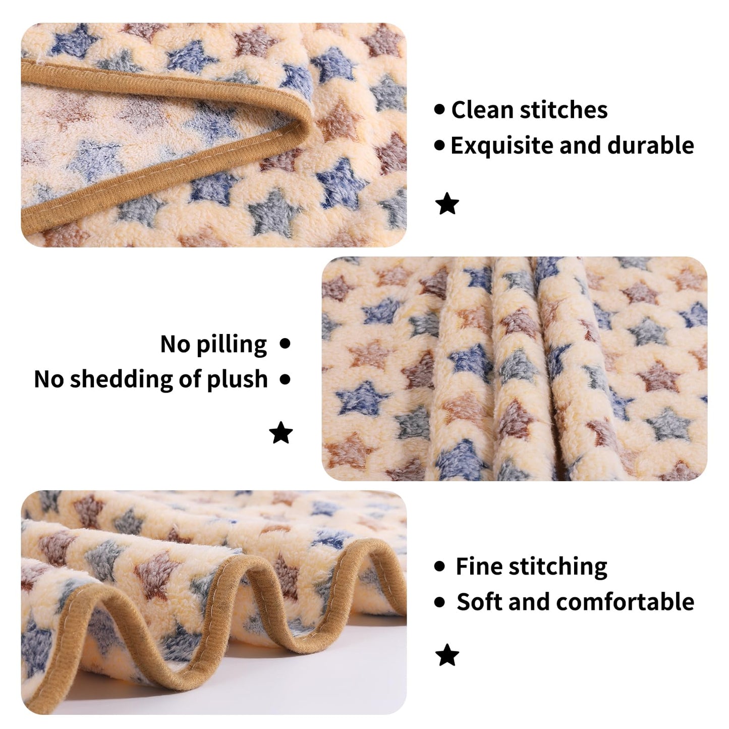 COMSLE Fluffy Dog Blankets Washable for Small Medium Large Dogs