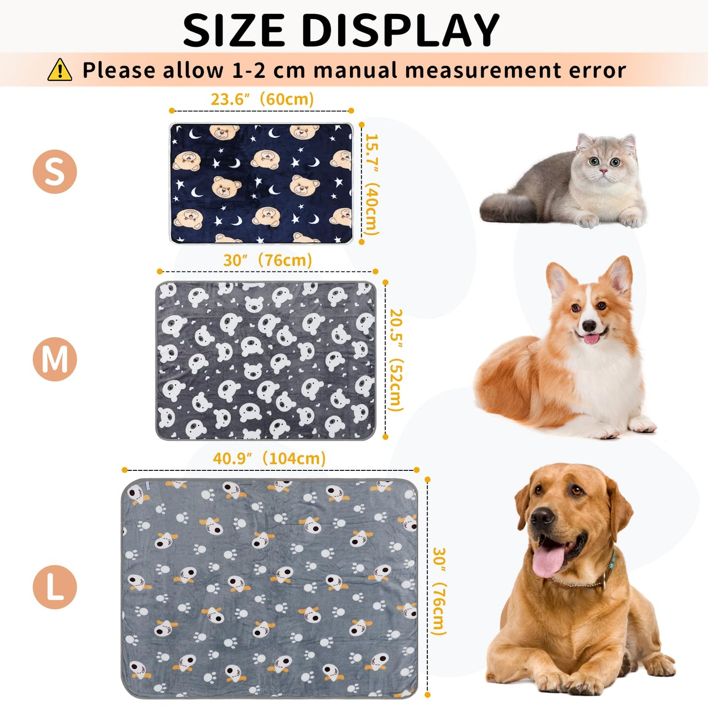 COMSLE Fluffy Dog Blankets Washable for Small Medium Large Dogs