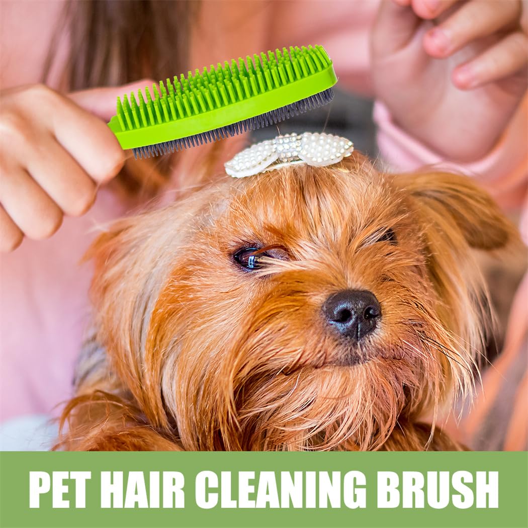 Pet Hair Removal Brush Rubber Double Sided Hairs Cleaning