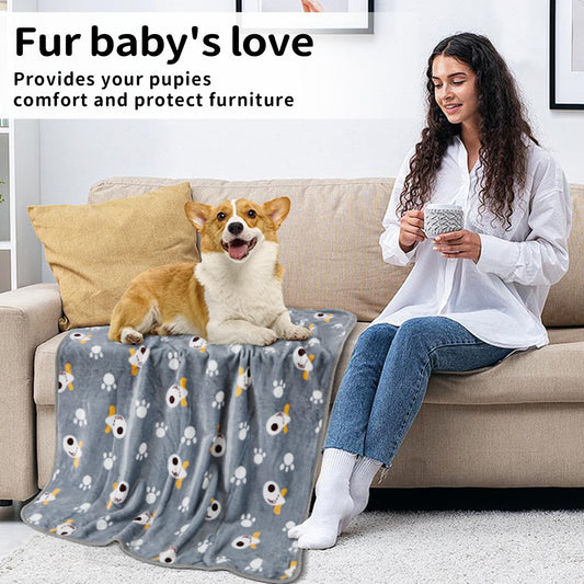 COMSLE Fluffy Dog Blankets Washable for Small Medium Large Dogs