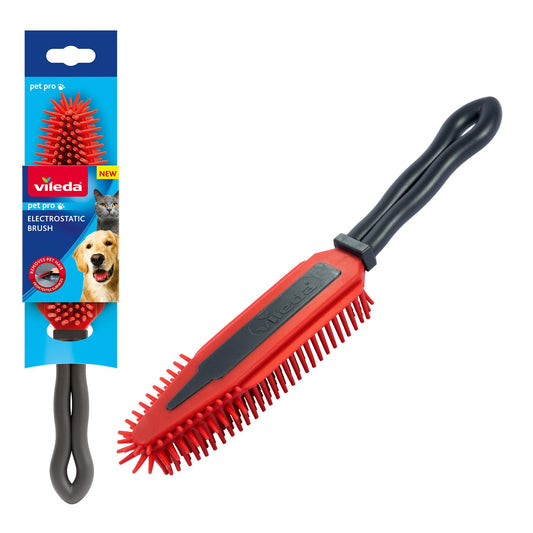 Vileda Pet Pro Electrostatic Brush Ideal for Pet Hair Removal from Carpets