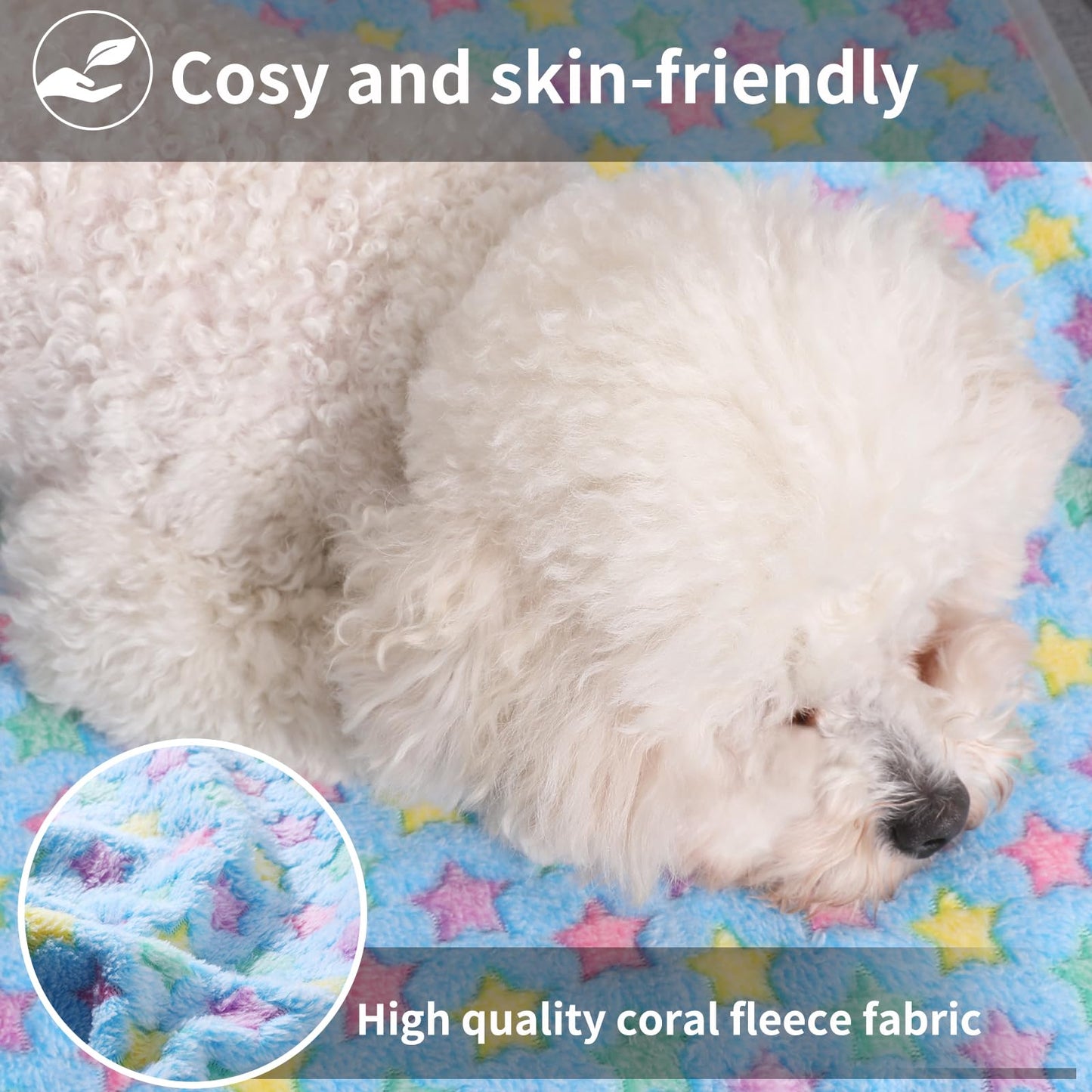 COMSLE Fluffy Dog Blankets Washable for Small Medium Large Dogs