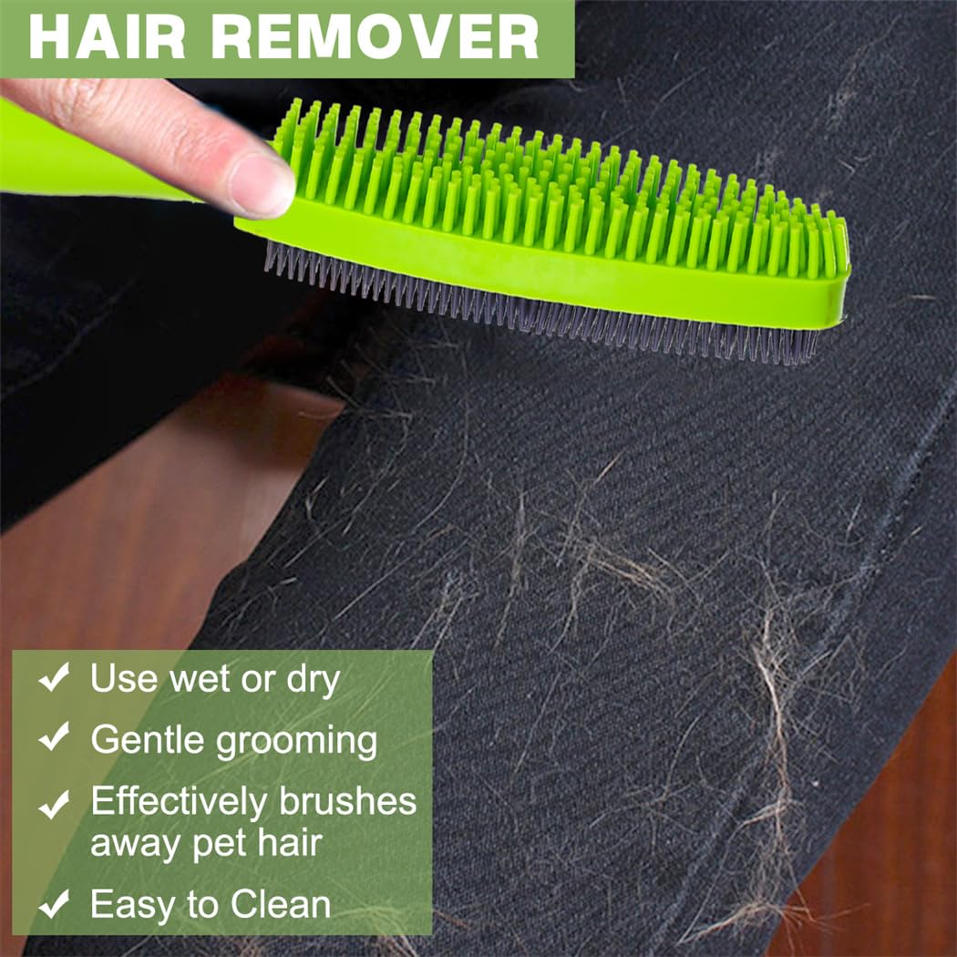 Pet Hair Removal Brush Rubber Double Sided Hairs Cleaning