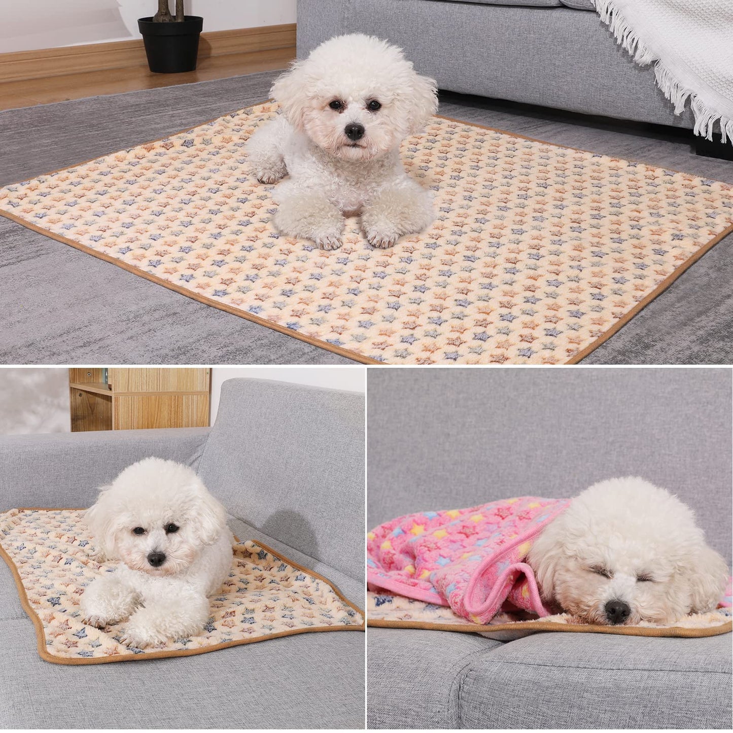 COMSLE Fluffy Dog Blankets Washable for Small Medium Large Dogs