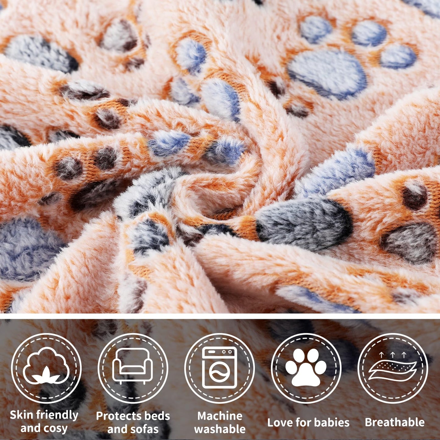 COMSLE Fluffy Dog Blankets Washable for Small Medium Large Dogs