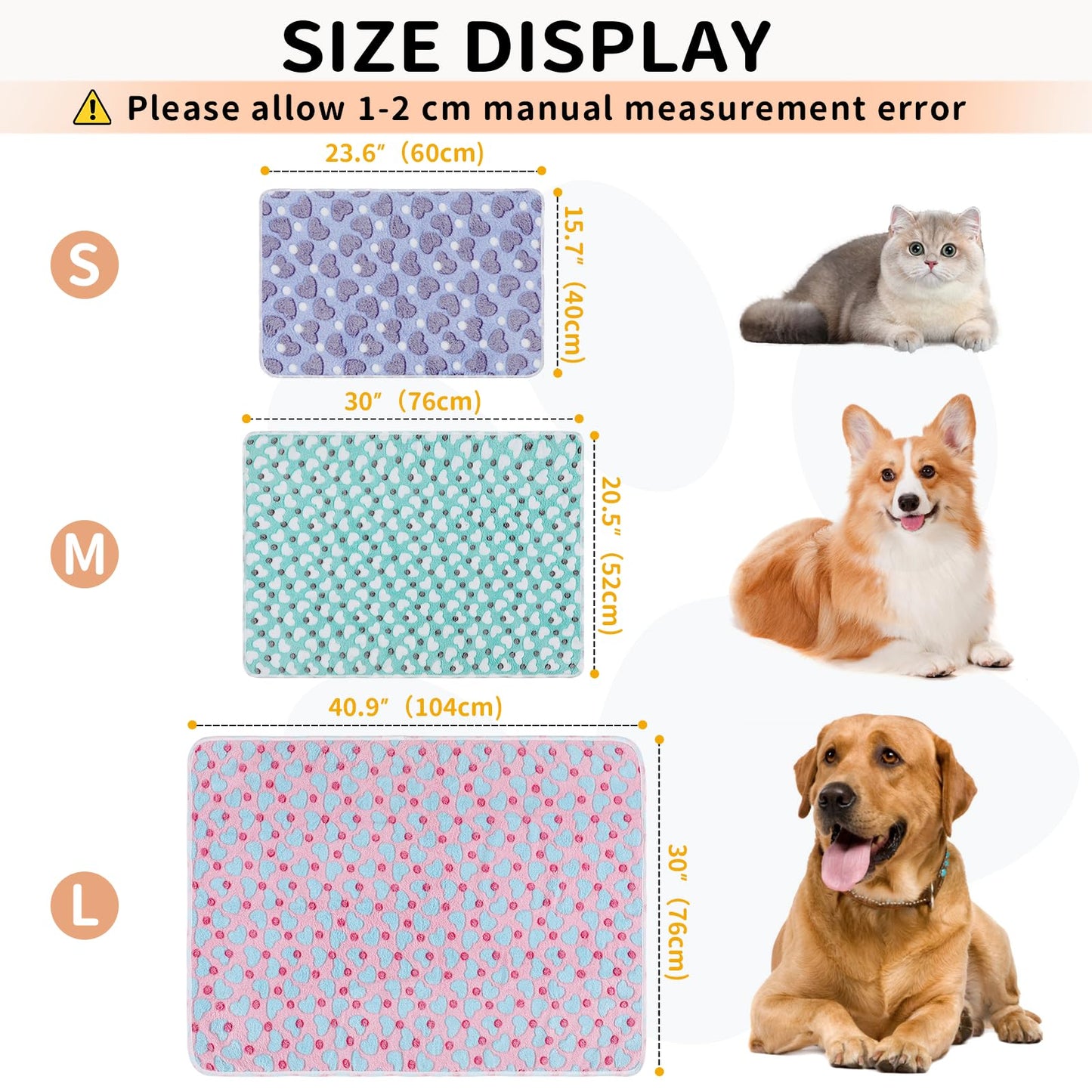 COMSLE Fluffy Dog Blankets Washable for Small Medium Large Dogs