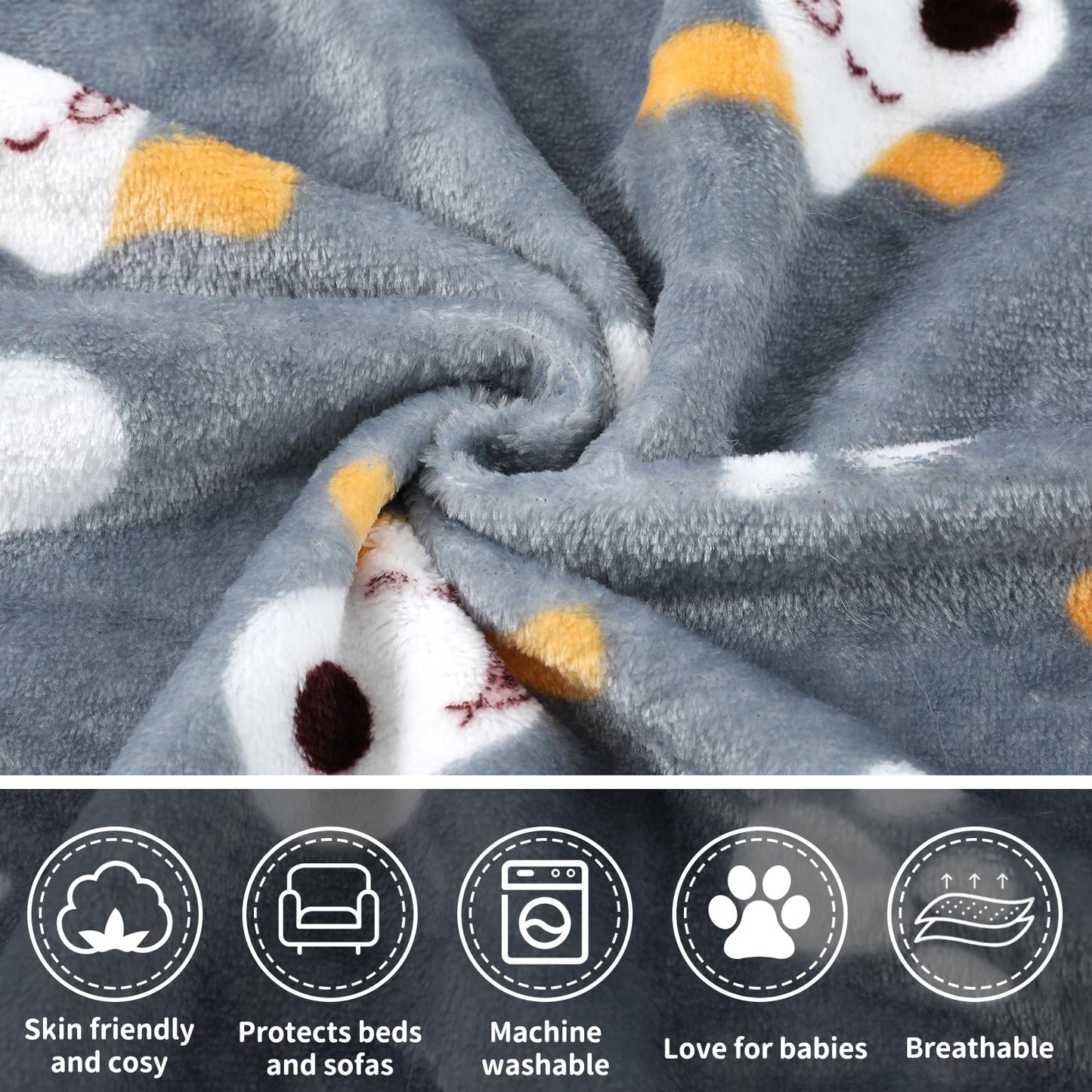 COMSLE Fluffy Dog Blankets Washable for Small Medium Large Dogs