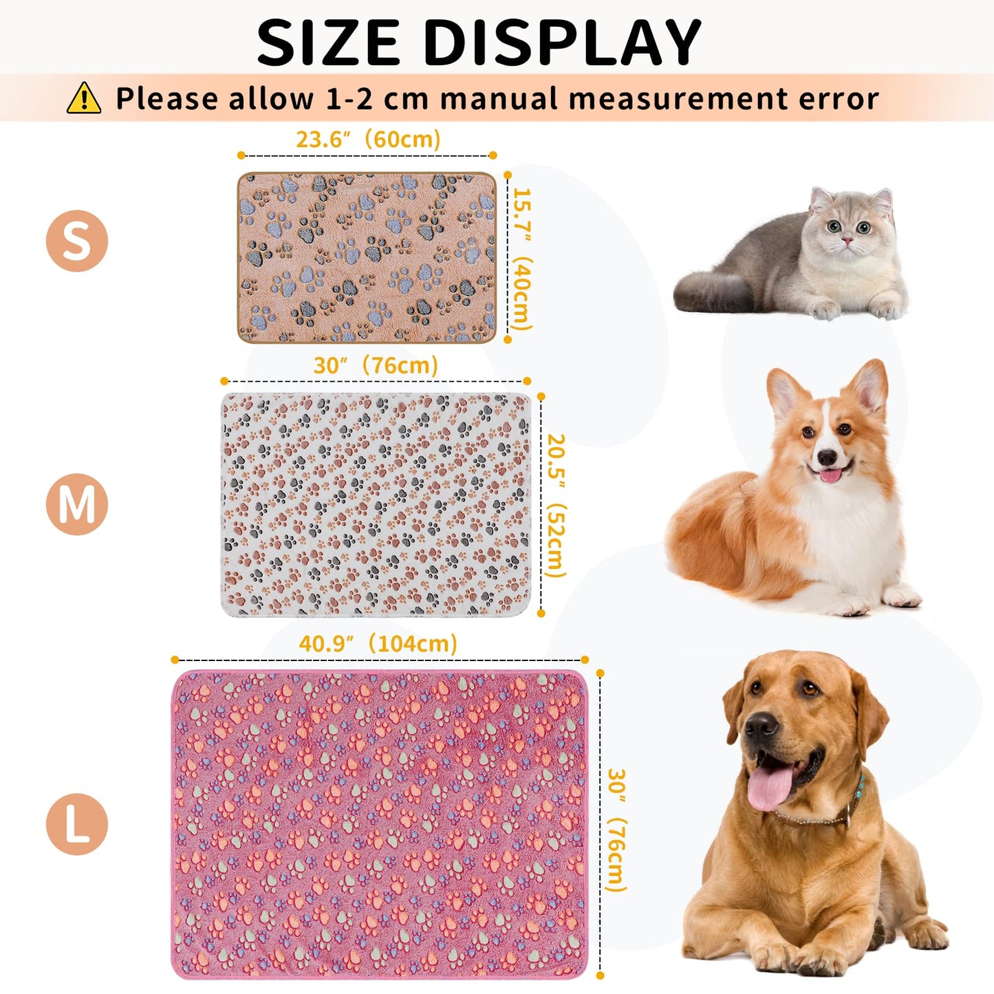 COMSLE Fluffy Dog Blankets Washable for Small Medium Large Dogs
