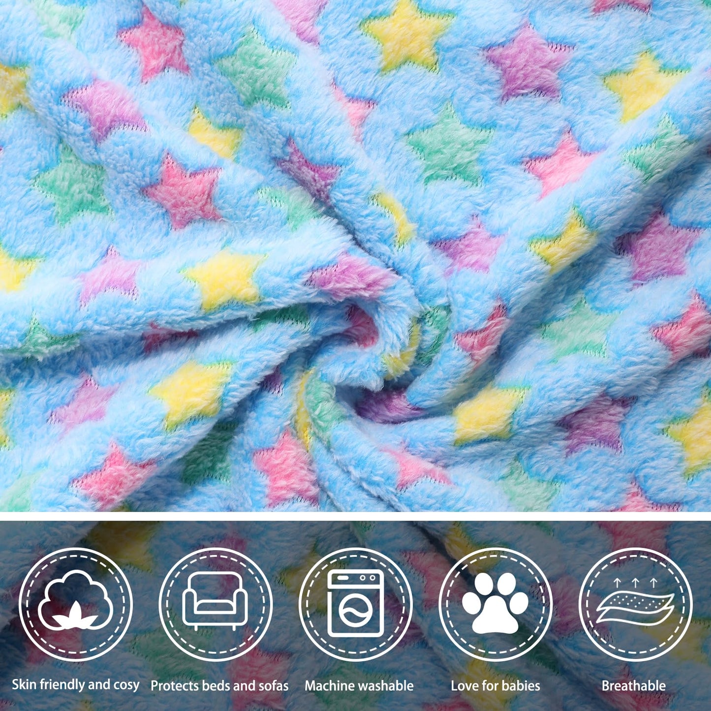 COMSLE Fluffy Dog Blankets Washable for Small Medium Large Dogs